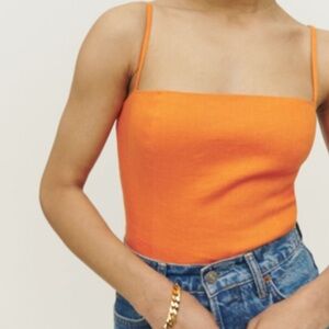 Reformation overland top in orange